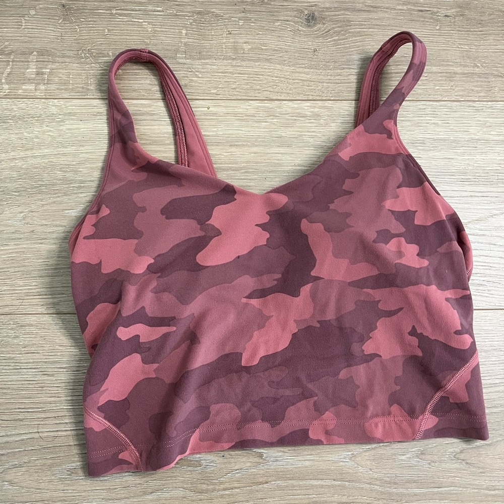 Lululemon Pink Camo Align Bra/Too